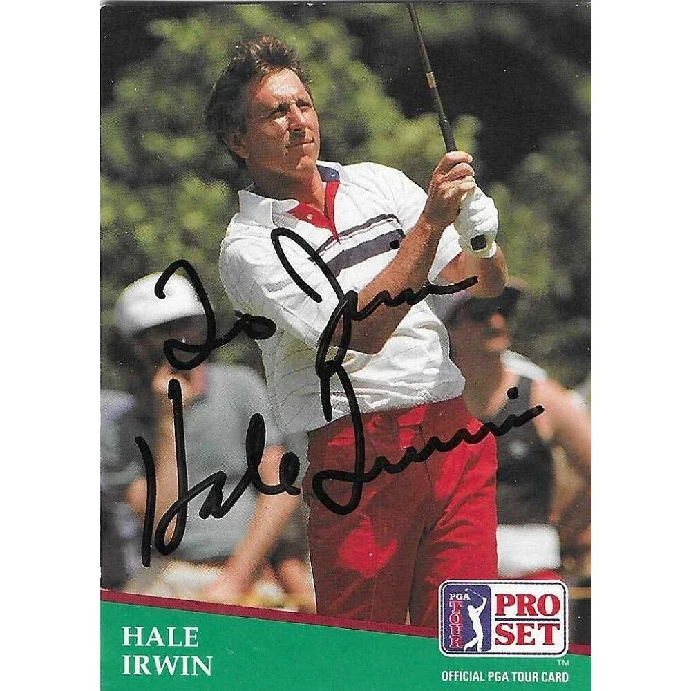 1991 Pro Set PGA Golf Card #97 Hale Irwin Signed Autograph Auto Vintage